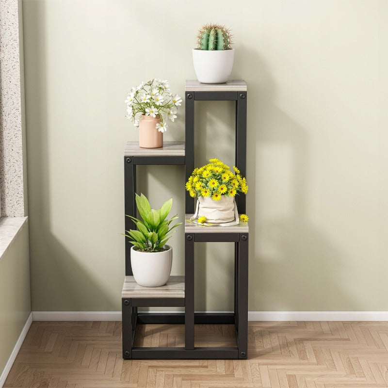 Étagère à plantes en métal – 4 niveaux, style moderne et loft